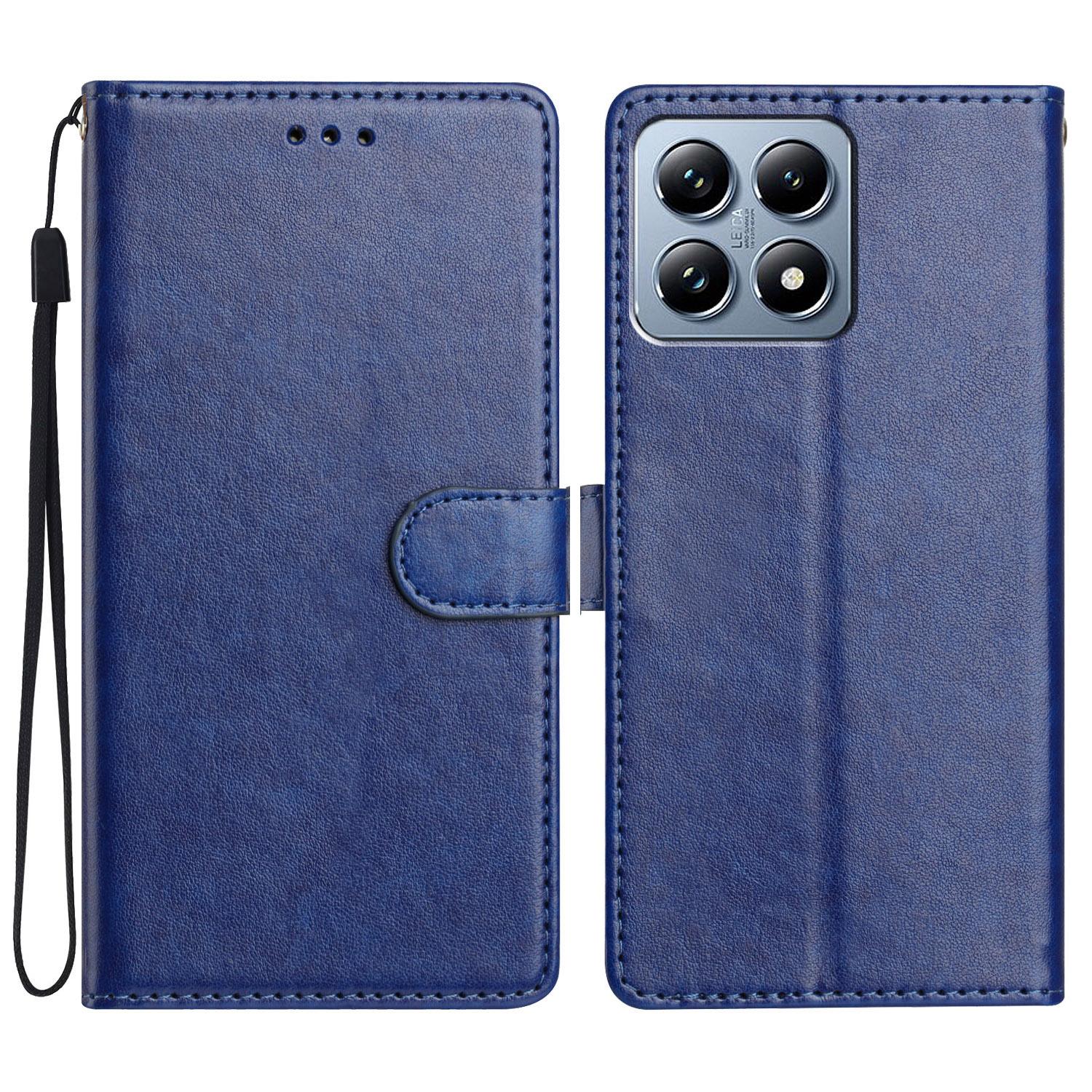 

Кожаный чехол-кошелек с подставкой для телефона Xiaomi 14T Pro с удобным ремешком F