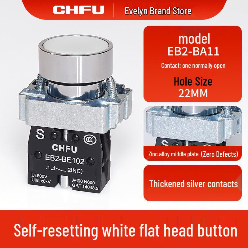 XB2 Emergency Stop Self-Locking Metal Push-Button Switch with Mushroom Head