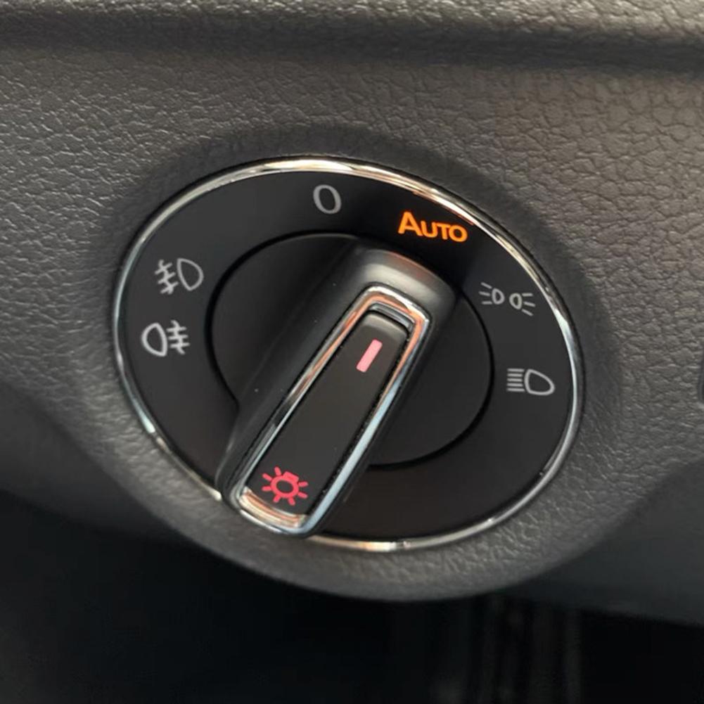 Car Headlight Switch Trim Decorative Frame Trim Ring Headlight Switch Sticker