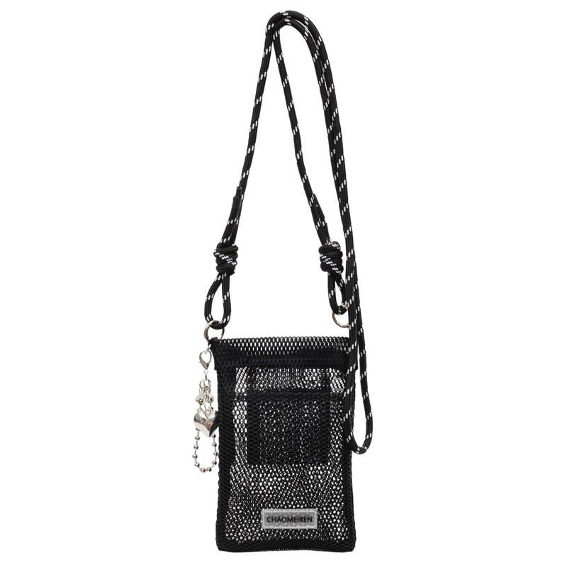 Small Breathable Mesh Bag With Adjustable Strap For Daily Casual Use