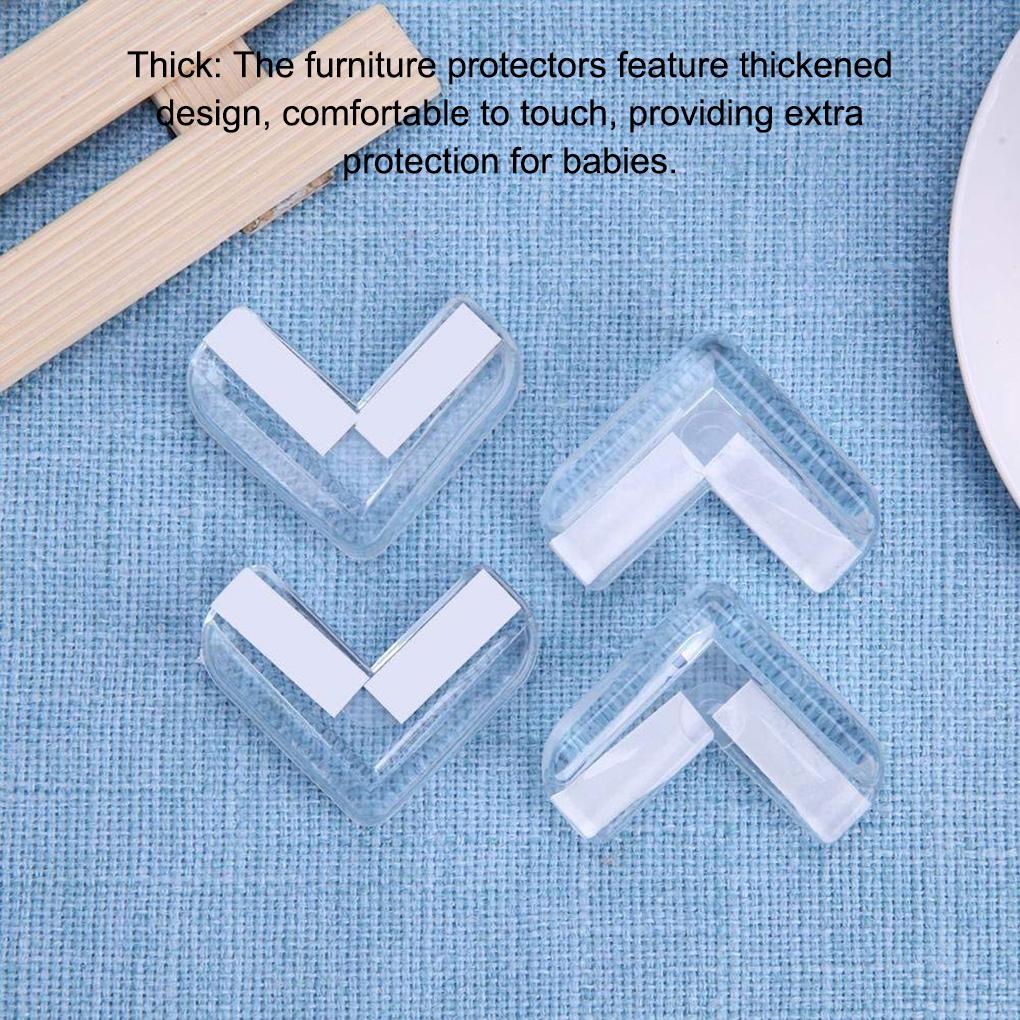 4 Pieces Self-Adhesive PVC Corner Guards Furniture Protector Toilet Window Pads Home Kitchen Children Accessories