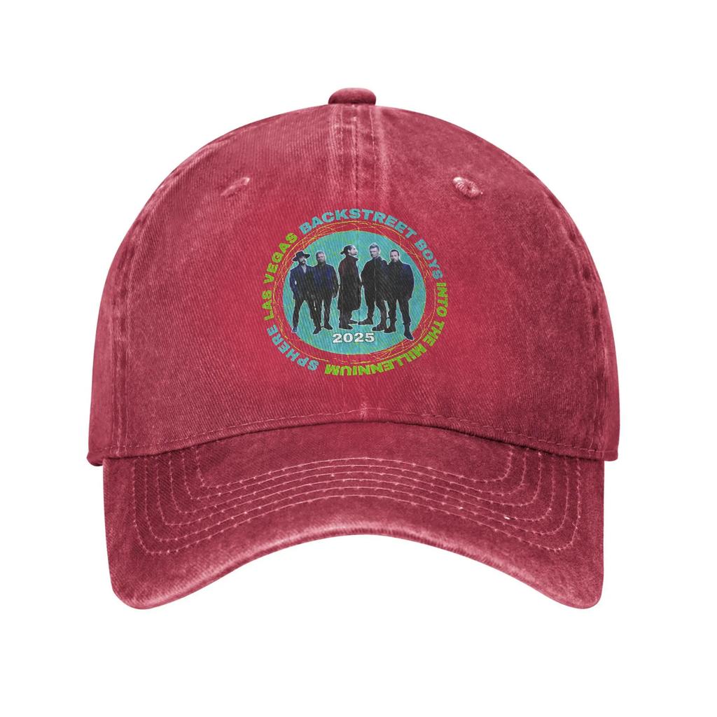 Backstreet Boys Las Vegas Tour Unisex Women Baseball Cap 2025 Concert Distressed Denim Washed Caps Hat Casual Outdoor Gift Snapback
