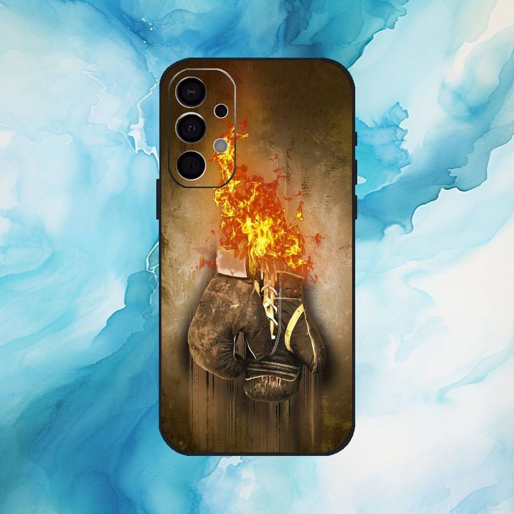 Boxing Gloves Phone Case For Samsung Galaxy A73,A72,A71,A70,A53,A52,A51,Soft Silicone Black Cover