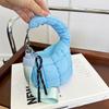 Solid Color Cloud Pleated Coin Purse Quilted Bag Pendant Cute Small Wallet  Key Bag