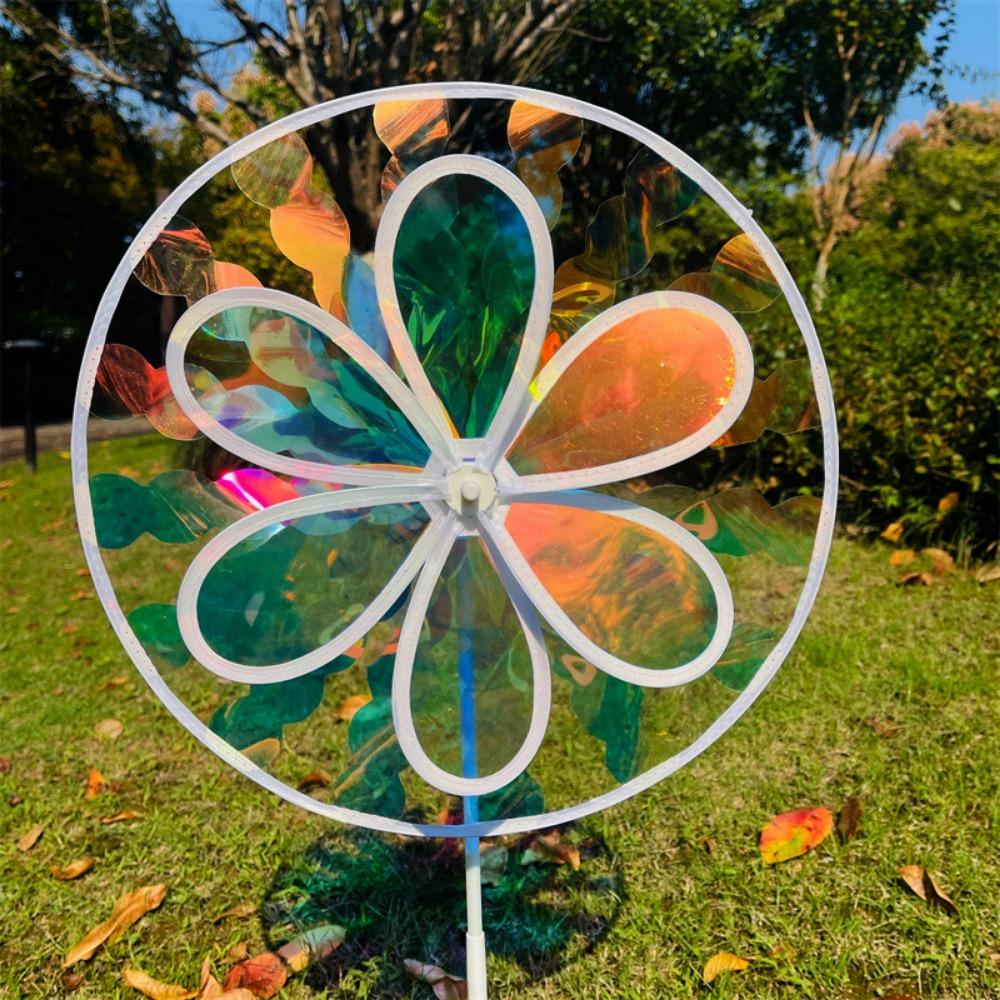 Diameter 27~38cm Rotating Sunflower Stake Standing Lawn Flower Pinwheel  Outdoor Party Picnic Decor