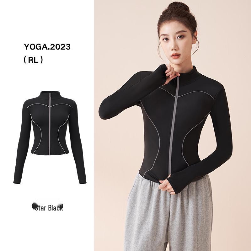 

Светоотражающая облегающая куртка для йоги Peach Line с воротником-стойкой для женщин Extra Extra Large