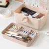 Cosmetic Case 2 Layer Storage Box Jewelry Case Family Emergency Kit Box  Home Room Office