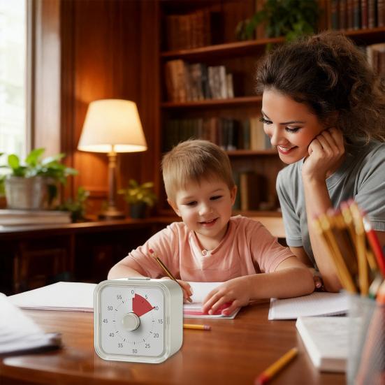 Dětský časovač 60 minut Vizuální časovač Tiché odpočítávání Žádný displej Žádná nastavení Učební časovač Domácí studijní pomůcka