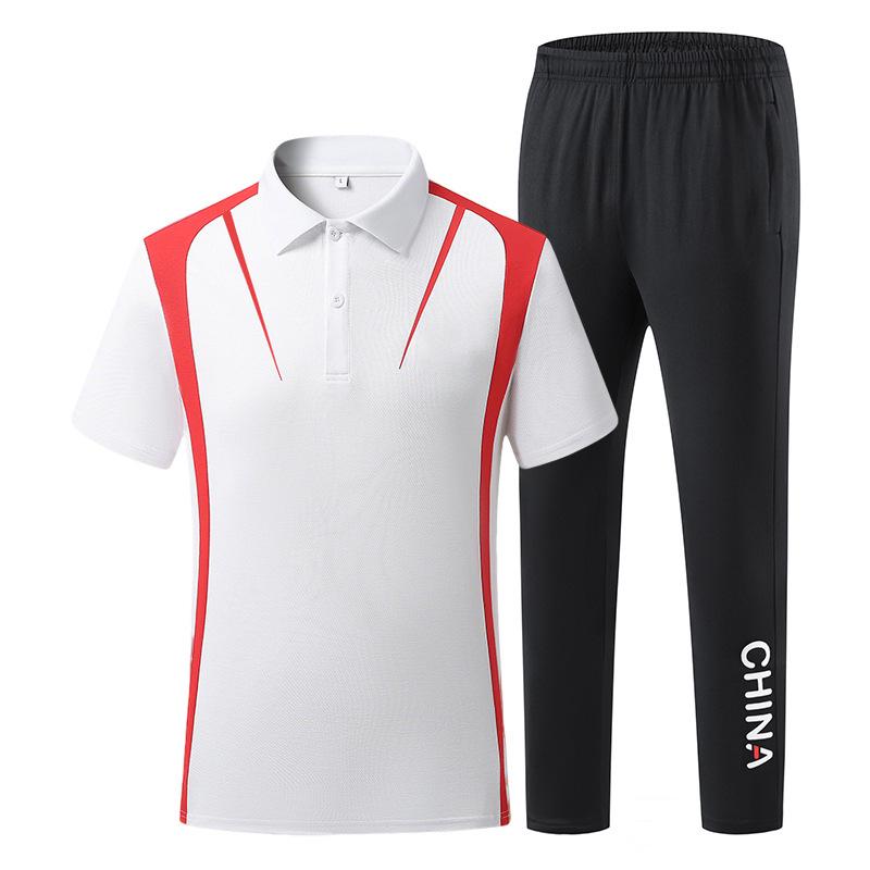 Men's Ice Silk Quick-Dry Polo Shirt & Shorts - Summer Sport Casual Set
