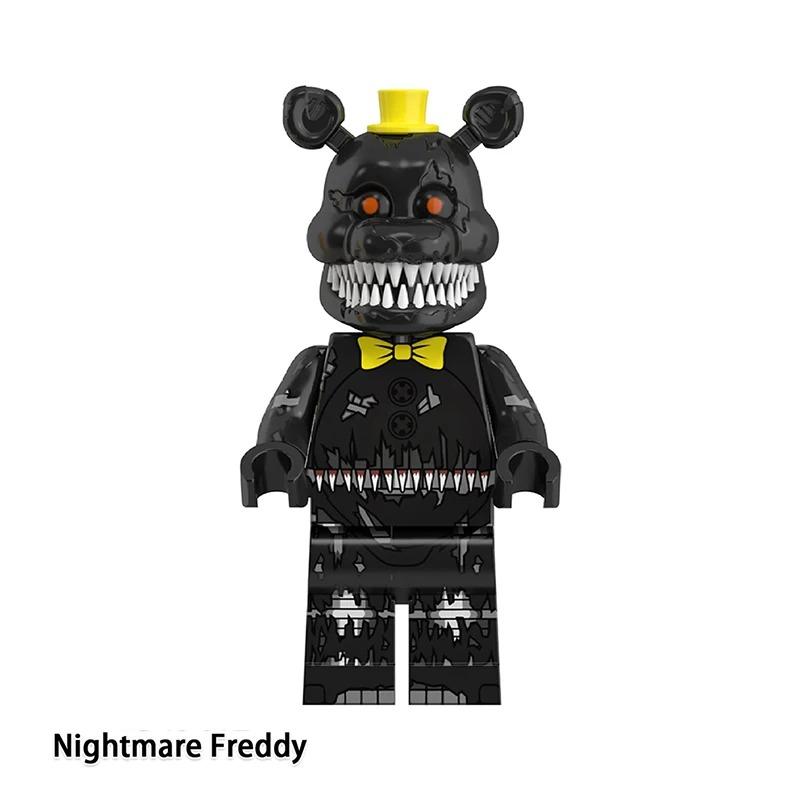 NUEVO Juego FNAF Nights Figura Mini Figuras Bloques de Construcción Esqueleto Juguetes de Terror regalo juguetes para niños molde rey