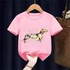 Dachshund Teckel Funny Cute Dog Animal TShirt Kid Girls Short Sleeve Summer Fashion Tshirt Casual Fashion Tee Shirt ONeck Tops