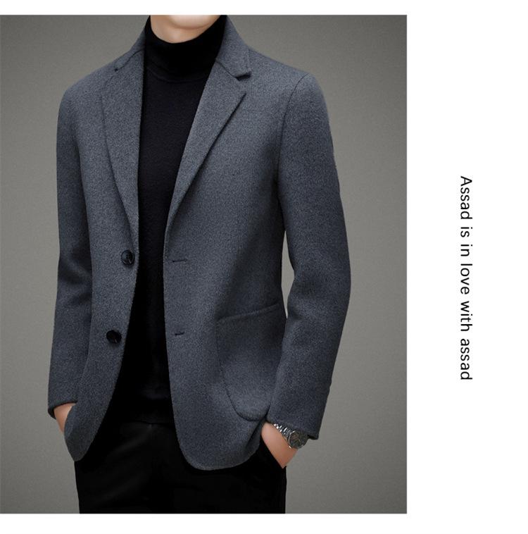 Men's Business Casual Double-Faced Wool Suit and Trendy Coat - 2025 Autumn/Winter Collection