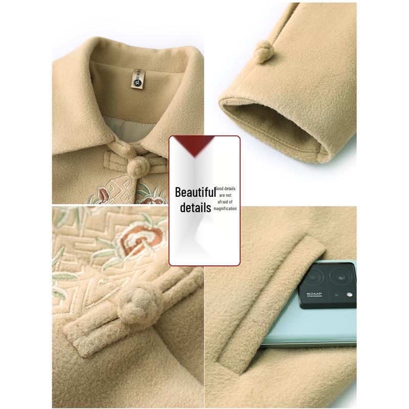 Mom's New Woolen Coat for Middle-Aged Women: Stylish Chinese Autumn/Winter Fashion