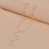 Pearl Temperament Long Necklace Simple Metal Double-layer Adjustable Collarbone Chain