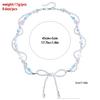 Delicate Chic Collarbone Chain Beautiful Beaded Necklace with Bowknot Pendant