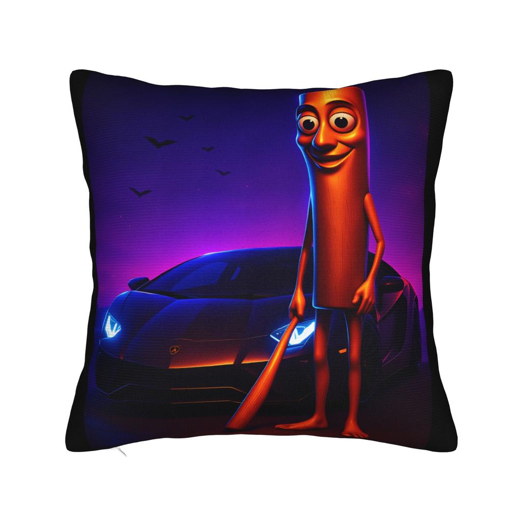 Federa Cuscino Tung Tung Sahur Cartoon Friends Copricuscino Comodo per Sedia Salotto Federe Cuscino Retro Trendy