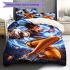 Overwatch Heroes Pattern Bedding Set Quilt Cover Pillowcase Home Decor Gift (1 * Duvet Cover + 2 * Pillowcase, Without Core)