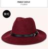 Hat Men'S And Women'S Woolen Top Hat British Retro Belt Jazz Hat Young And Middle-Aged Travel Versatile Trend