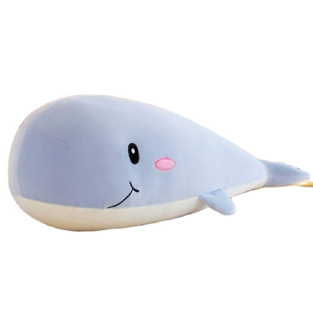 60CM Long Whale Plush Toy Cute Sleeping Throw Pillow Large Size Animal Bed Doll Send Children's Birthday Christmas Gift