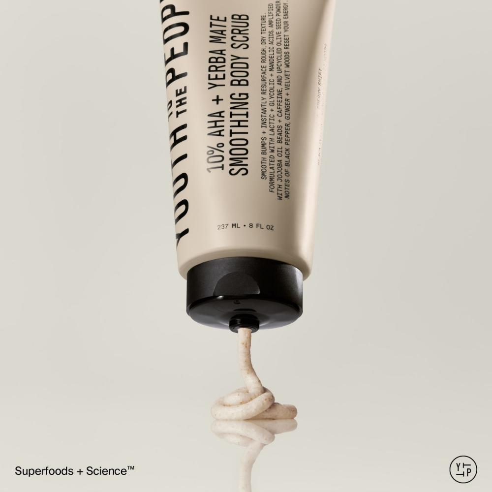 Youth To The People 10  Aha + Yerba Mate Body Scrub 8 Oz   237 Ml