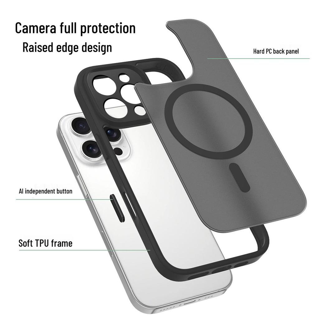 Neue hautfreundliche dynamische Tasten-Handyhülle für iPhone 15 Pro und Apple 16