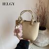 Simple Fashion Handbag All-Match High-End Texture Western Style Cross-Body Bucket Bag