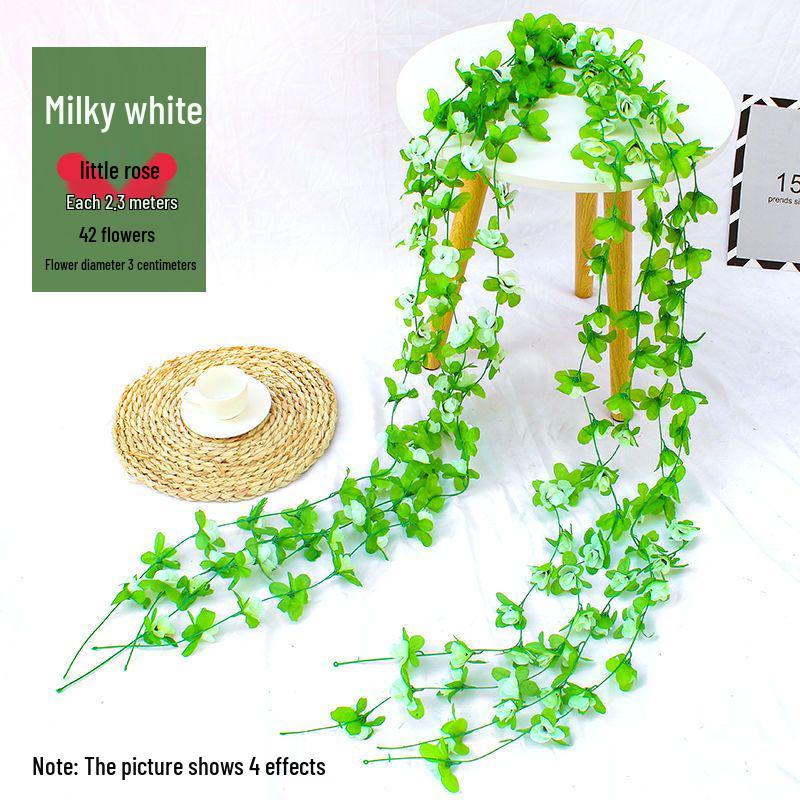 Artificial Rose Vine Garland for Air Conditioning Pipe Decoration