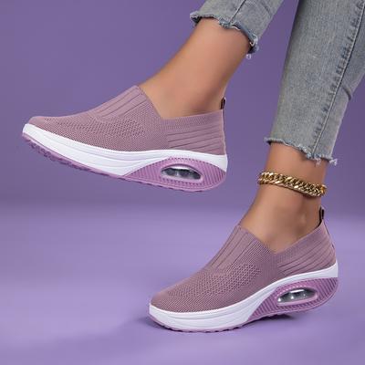 Breathable New Air Cushion Heightened Thick-soled Sports Leisure Flying Flag Yaoyao Shoes Kick Outdoor Running Women's Shoes