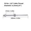 10pcs Silver Threaded Stud Ends Stainless Steel Cable Connector Cable Tensioner  Balcony Railing