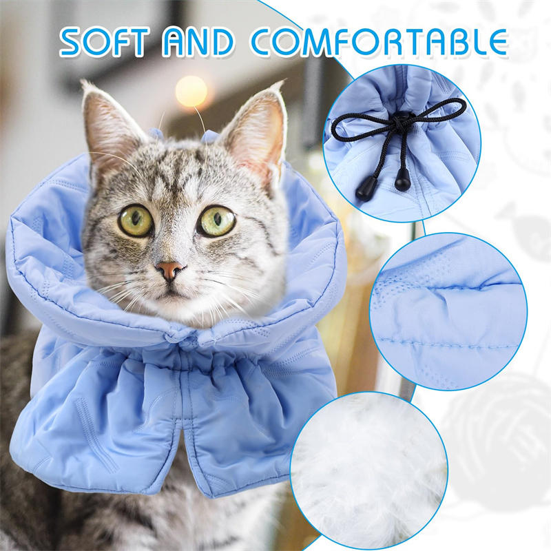 Katze Blume Elizabeth Baumwolle Hals Haustierhalsband Verstellbar Beißschutz Operation Niedlich Solarblume Halskegel Schönheits Kopfbedeckung