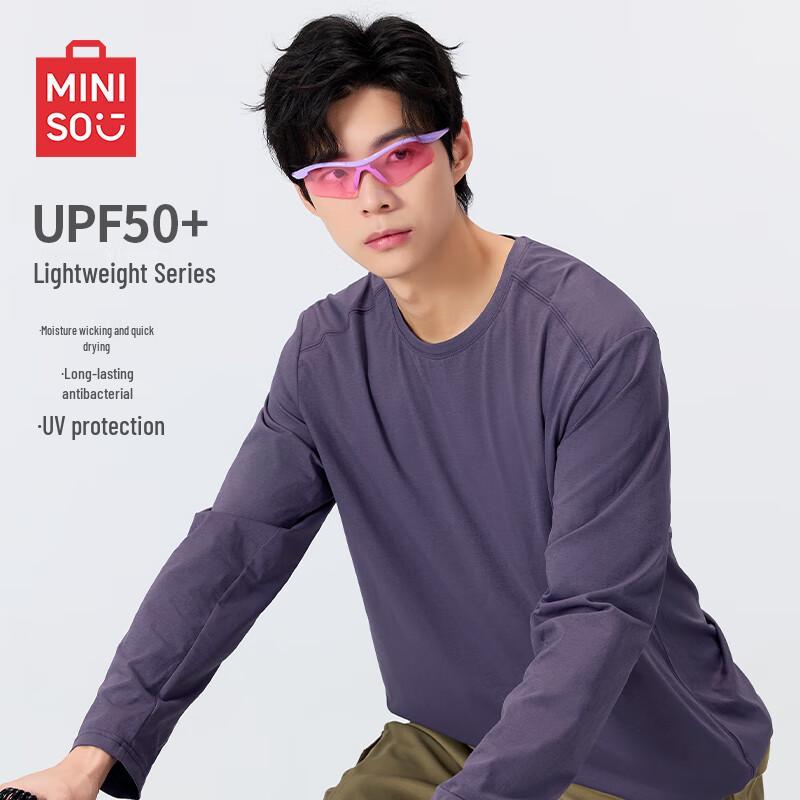 

MINISO Men s Quick-Dry Long Sleeve Athletic T-Shirt 3XL