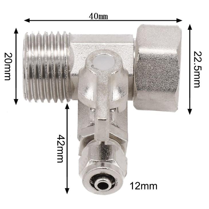 RO Feed Water Adapter 1/2\ To 1/4\\ With Shut-off Ball Valve Tap Tee B New