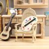1:12 Dollhouse Miniature DIY Unpainted Retro Peach-Shaped Armchair