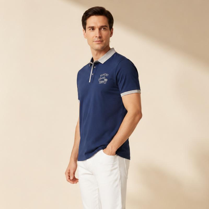 Men'S T-Shirt Plus-Size Short-Sleeved Polo Shirt For Young And Middle-Aged Men Cotton Sweat-Absorbing Business Casual Half-Sleeve Polo Shirt