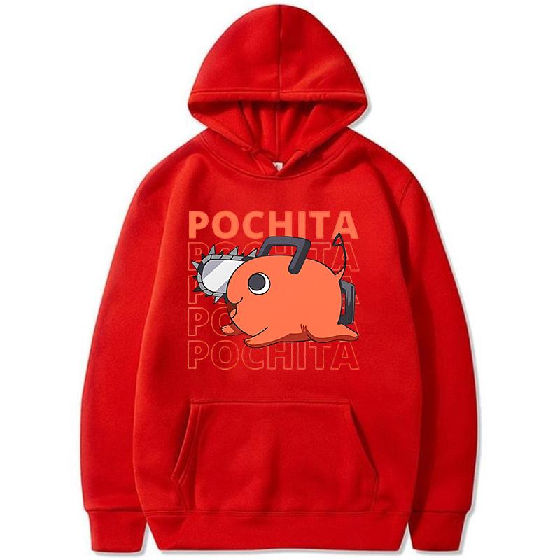 

New Anime Hoodies Funny Pochita Graphic Printing Sweatshirt Autumn WinterCasual Long Sleeve Loose Tops S