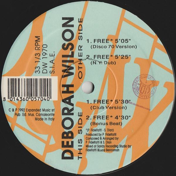 

12inch Record DEBORAH WILSON Free DW1970 Dance And Waves 1993 Italy Dance Electronica Used