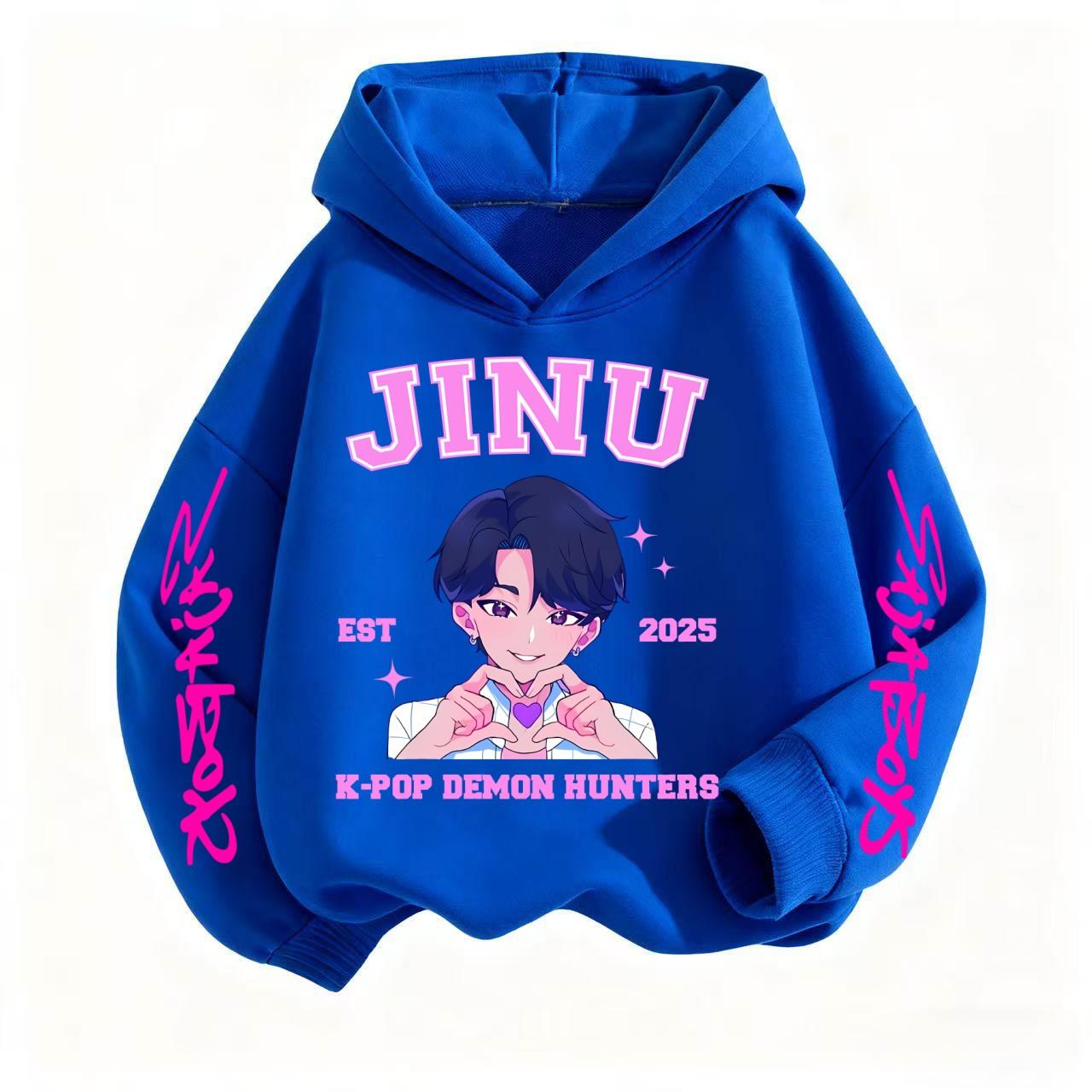 

K-POP Demon Hunters Hoodie Fun Cartoon Prints on a Cozy Sweatshirt for Boys and Girls 100