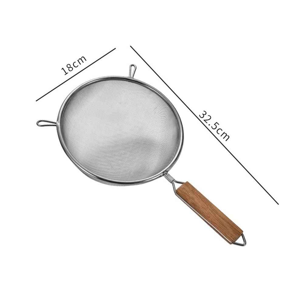 304 Stainless Steel Cooking Skimmers Wooden Handle Easy To Clean Food Strainers Rinsing Vegetables Cooking Preparation