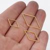 20pcs Stainless Steel Rhombus Charms for Bracelet Connector Necklace Pendants Handmade Earrings DIY Jewelry Making  Accessories