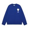 Womens Oversized Crewneck Knit Sweater With Heart Print Streetwear Long Sleeve Cotton Top 2025