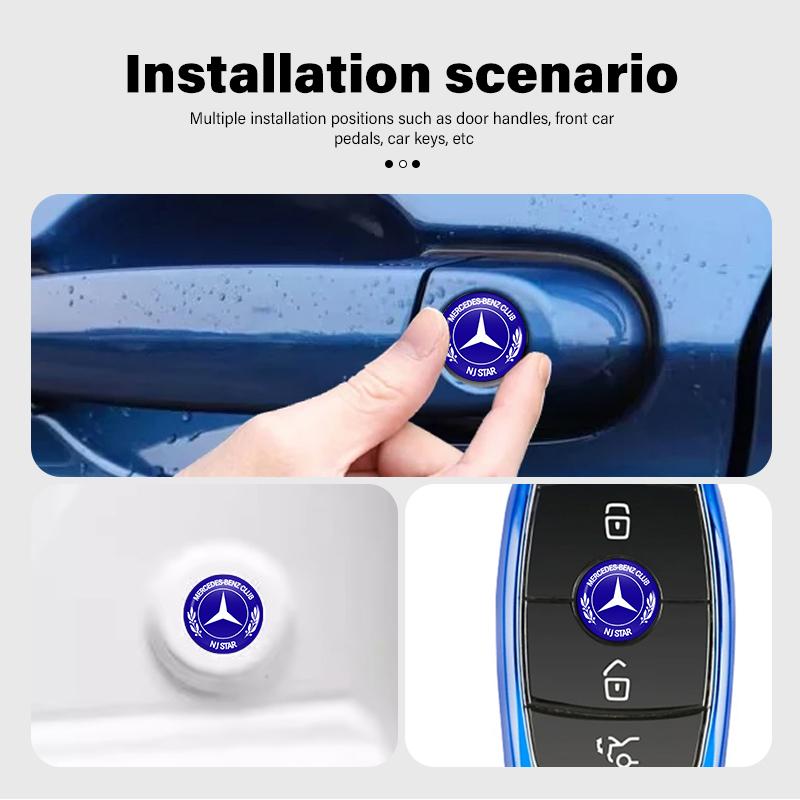 8pcs Car Door Keyhole Sticker Lock Protector Anti-blocking Decal For Mercedes Benz W202 W212 W126 W140 W168 W177 CLS GLE GLC GLS QS1