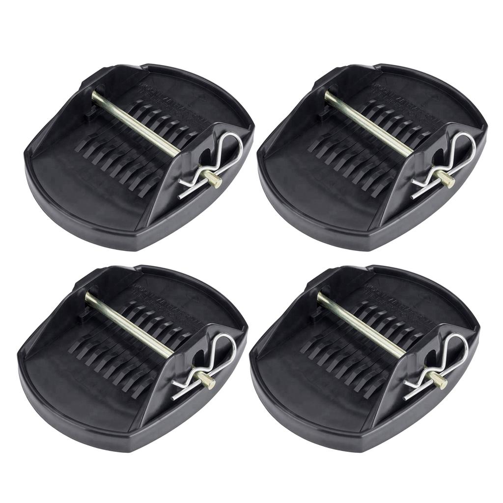 4Pcs Universal Caravan Jack Pads Leveller Wheel Foot Leg Support Jacking Lift Pad Support Stand for Trailers RV