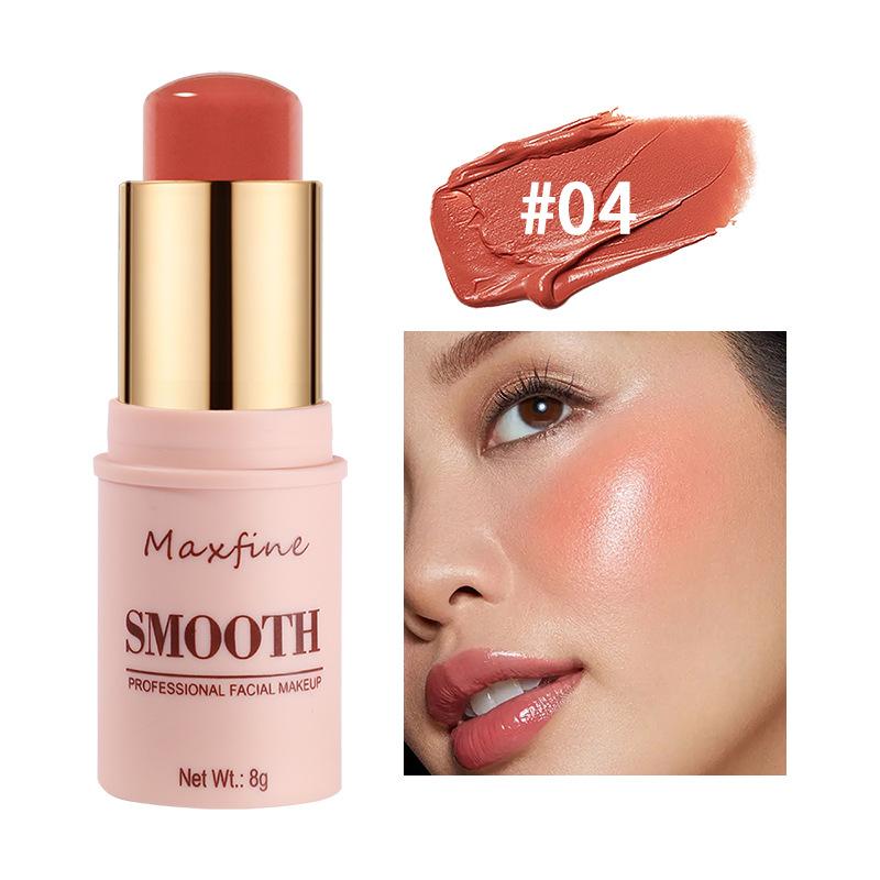 3 In 1 Three Dimensional Blusher Stick Long Lasting Waterproof   Matte Blush Eyeshadow Lip Universal