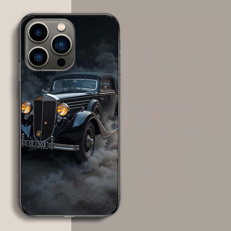 Steampunk Car Phone Case For Iphone 17 Air 15 Pro 14 Plus 16 Pro Max 12 13 Mini 11 16E X XS Cover Cute Fundas