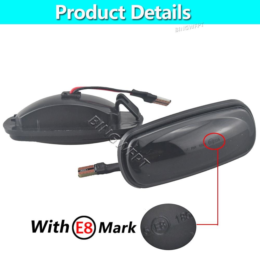2Pcs LED Side Marker Lamp Turn Signal Indicator Light For Land Rover Defender TD5 98-15 Freelander 1 02-05 Discovery 2 99-04