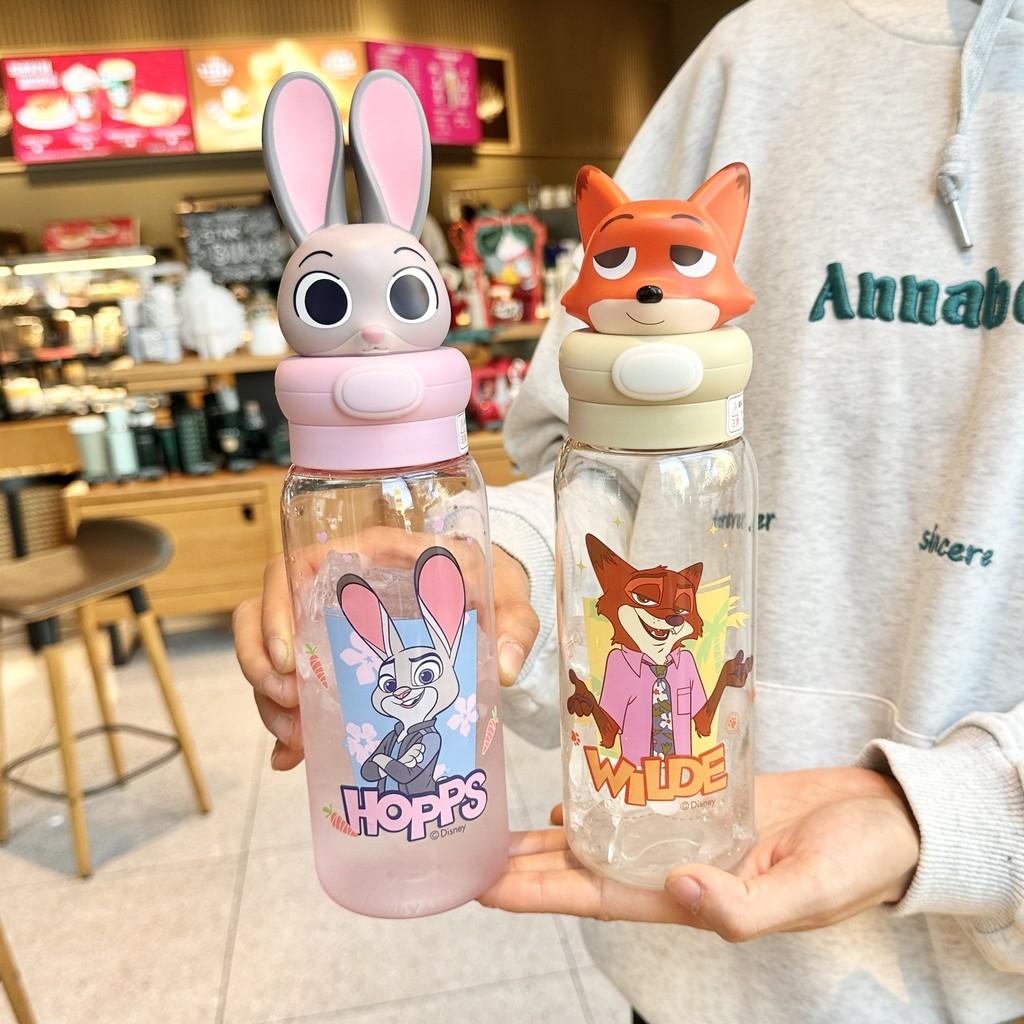 Zootopia Judy Nick Tritan Plastic Kids Travel Mug With Straw And Lock Clip For School
