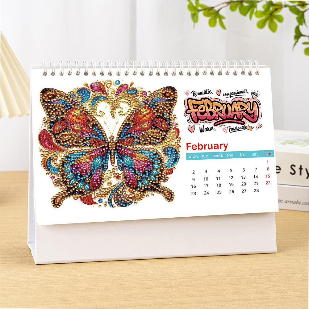 2026 Calendar Diamond Painting Calendar Set Diamond Painting Kit DIY Diamond Art Desk Calendar for Home Office School Scheduling