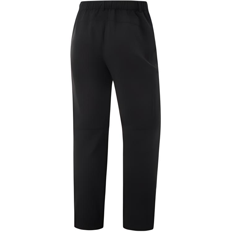 Li Ning Casual Comfortable Simple Solid Color Fleece Knitted Sports Pants Men Bottoms Black AYKV097-1