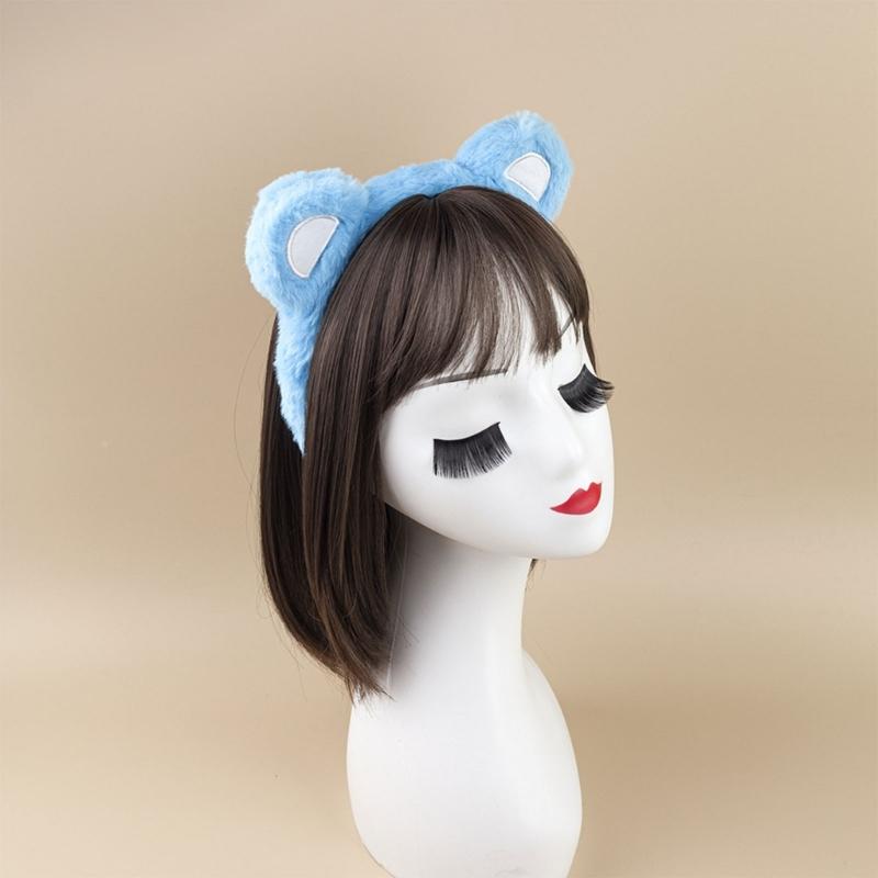 Set di 2 Cerchietti con Orecchie di Orsetto e Coda d'Orso Costumi da Orso Accessori Cosplay Animale di Halloween Regali