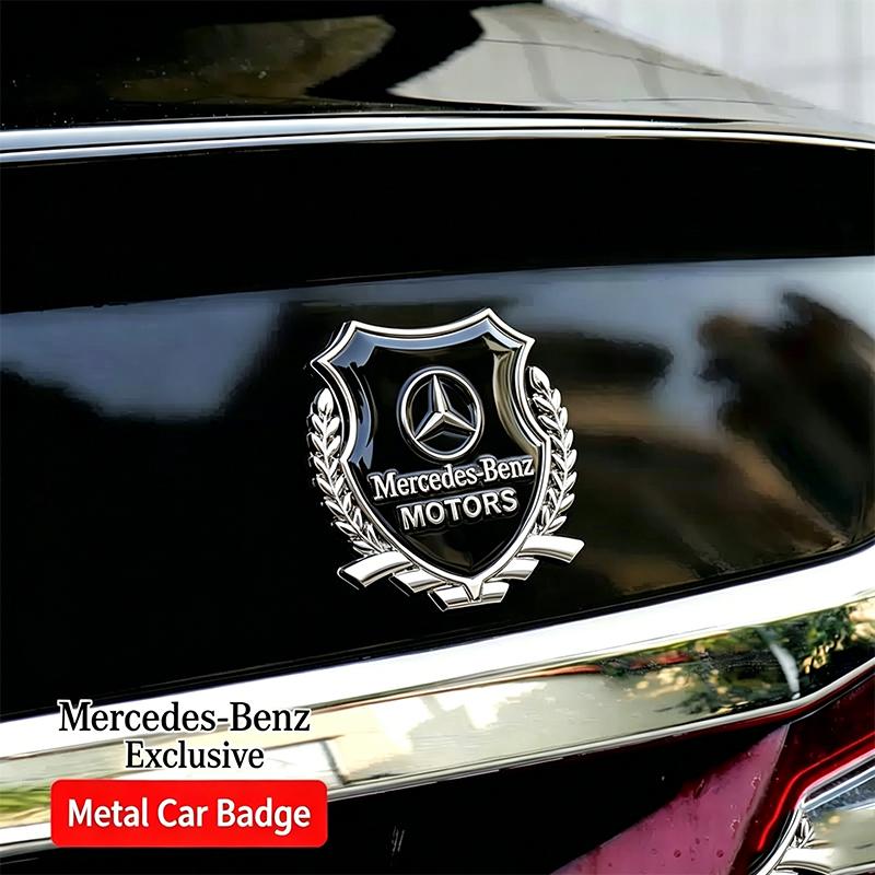 TGM3   2Pc 3D Metal Car Fender Trunk Stickers Badge Emblem Decal For MERCEDES BENZ W203 W204 W205 W209 W210 W211 W212 W176 W166 W163